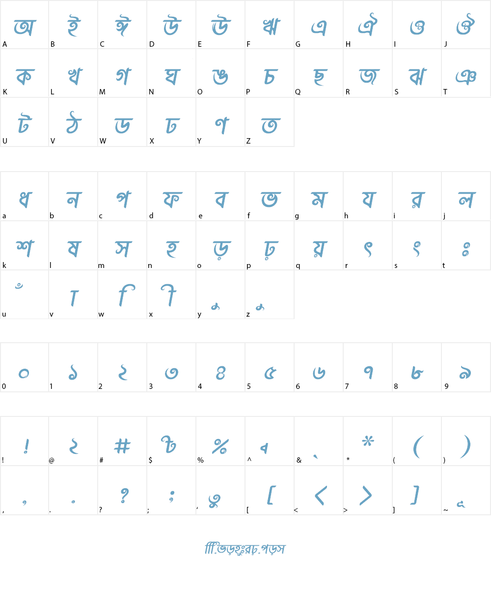 AbirvabHimel Font Character